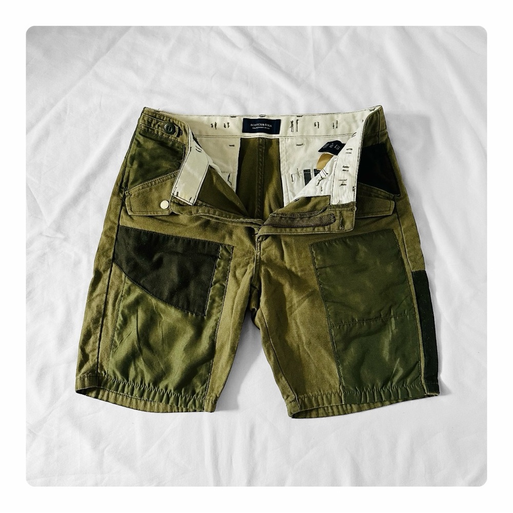 ★ Scotch & Soda Amsterdam Couture Cargo Shorts - Green ★ - Picture 8 of 17